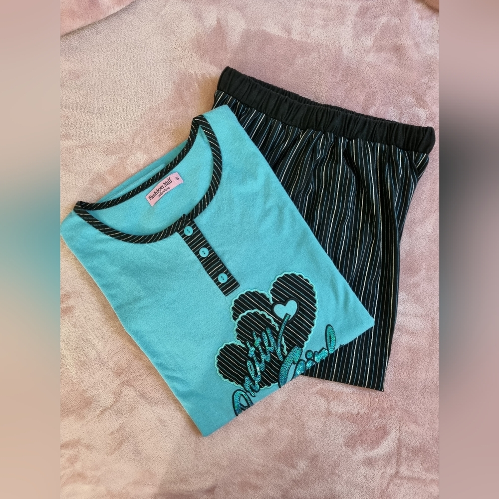Fashion Mill Collection Women's Pajama Sets Short Sleeve Size S